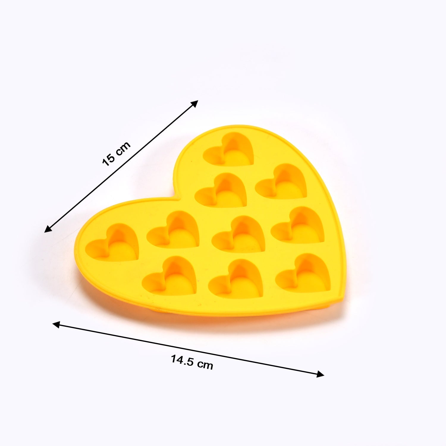 Silicon 10 Cavity Heart Shape Design Chocolate Mould Ice, Jelly Candy Mould