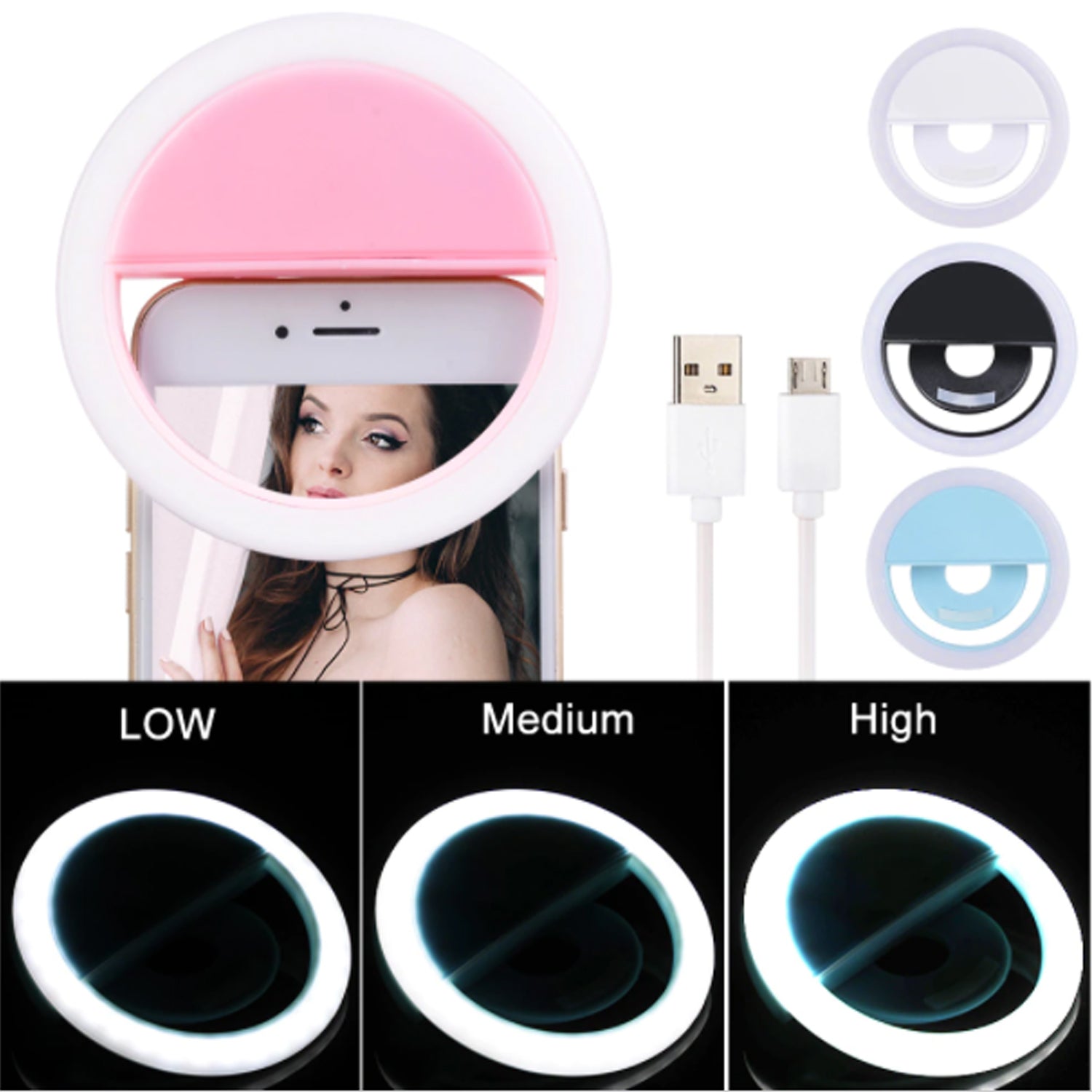 Selfie Ring Light for Brightening Face in Photos & Videos