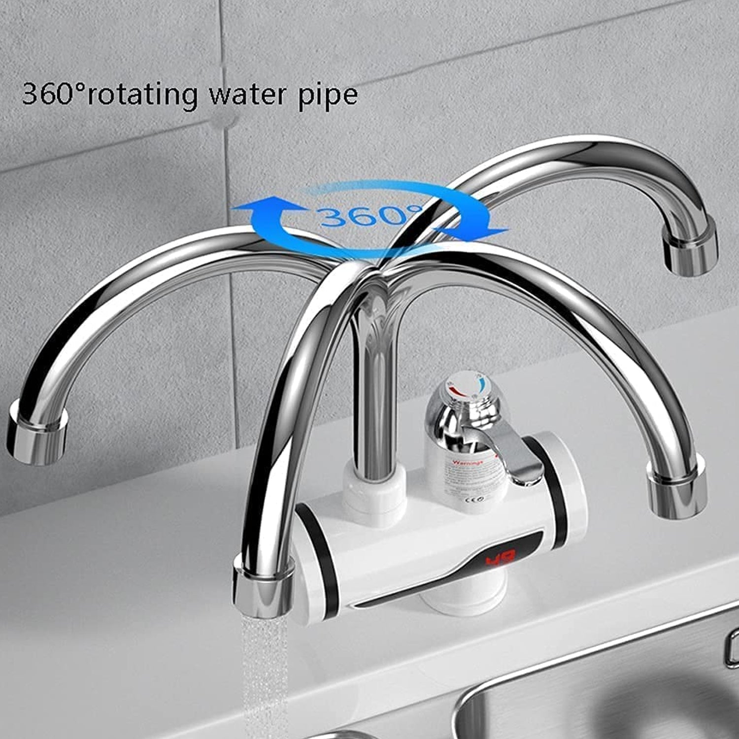Stainless Steel LED Instant Heating Electric Water Tap