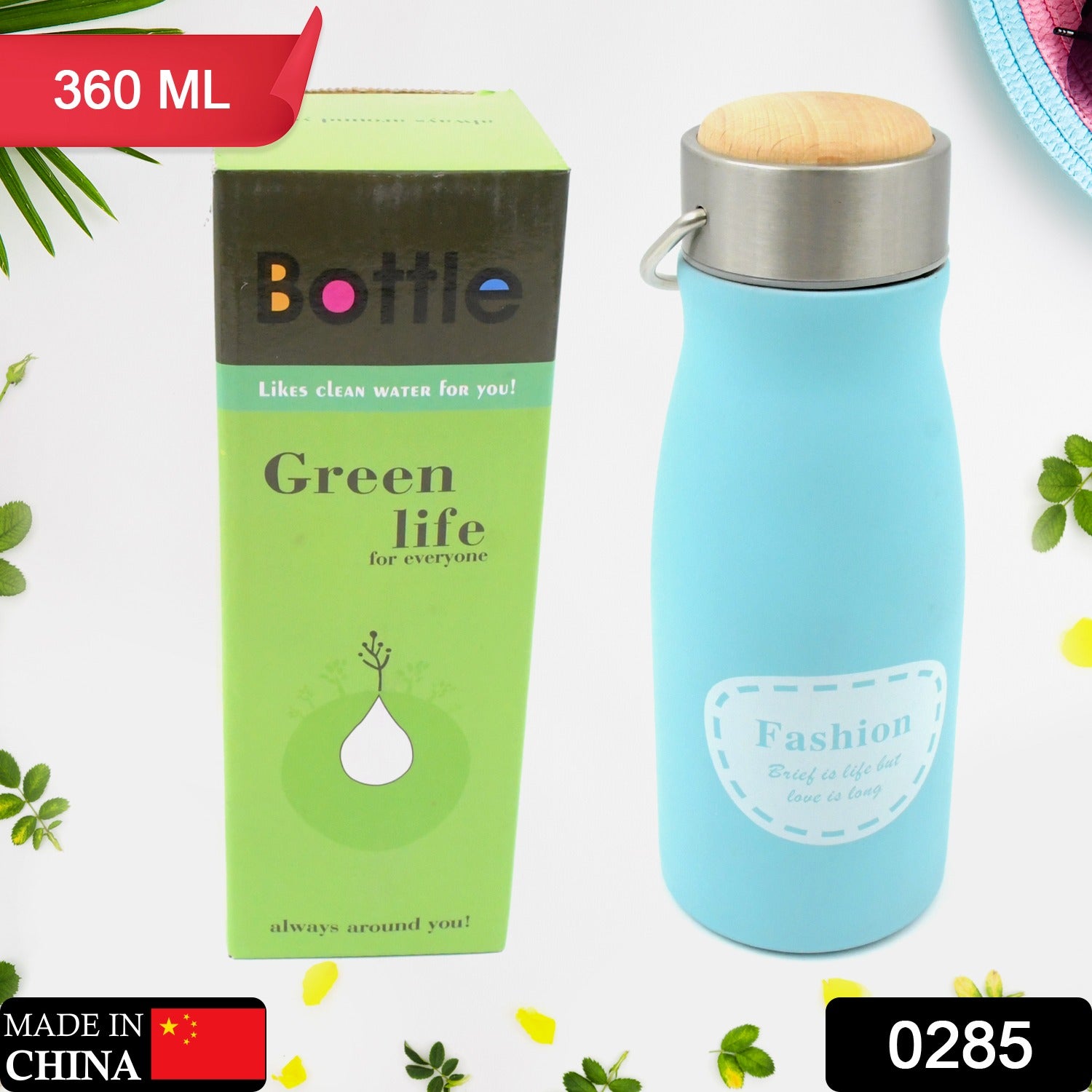 Stainless Steel Water Bottle for Gym & Office (360ml, Leak-Proof)