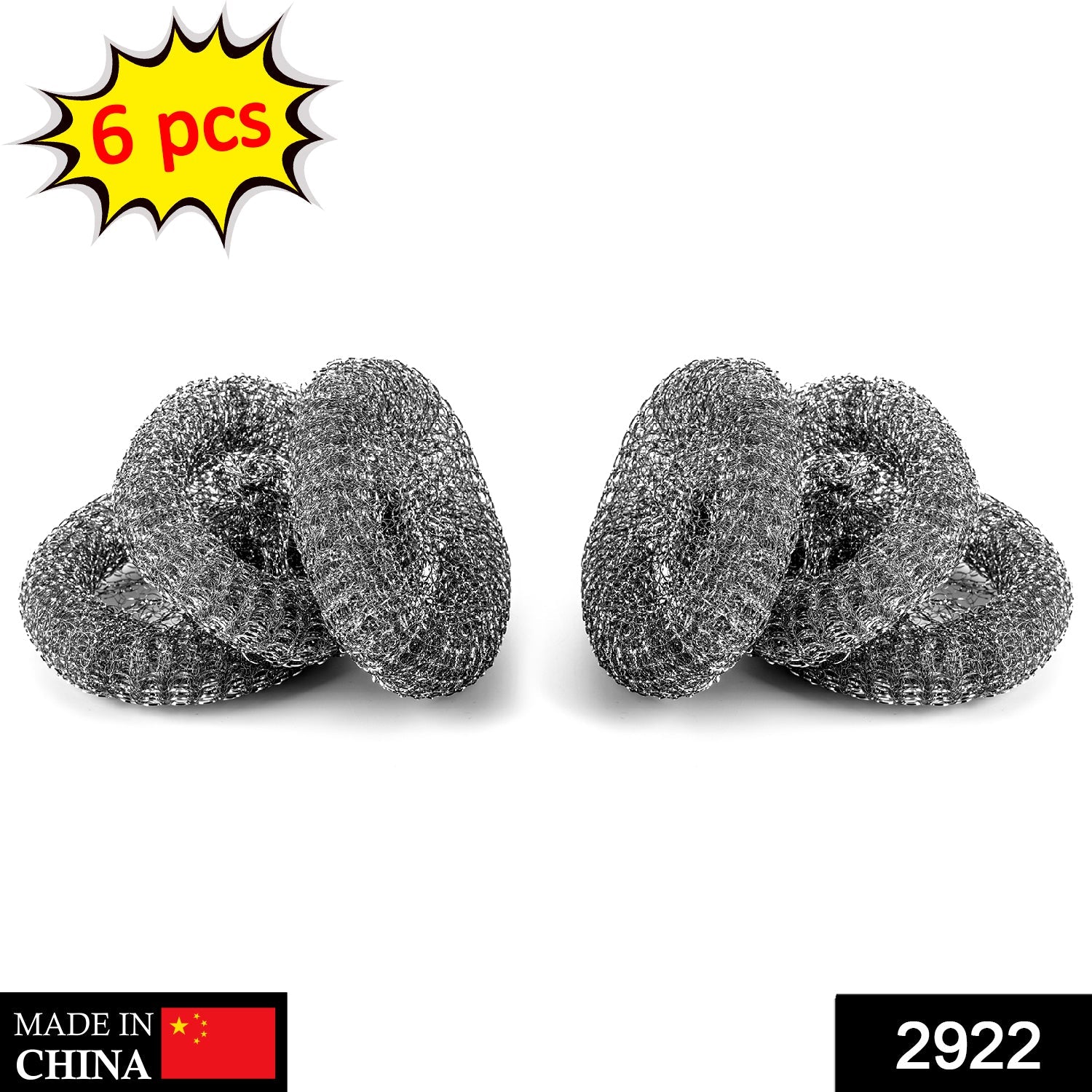 Stainless Steel Scrubber  /  Scourer (pack of 6pc)