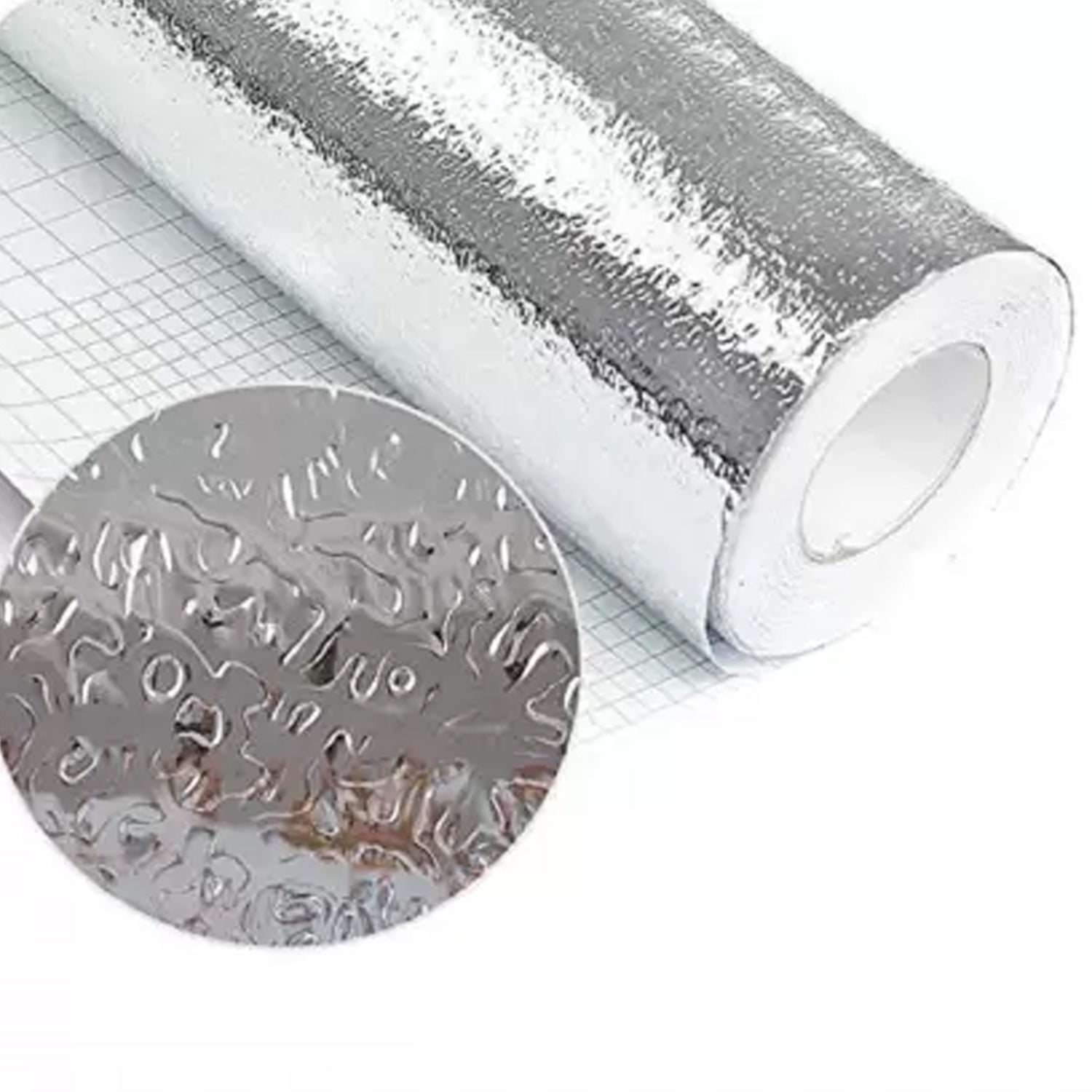 Aluminium foil for Kitchen and Aluminium Foil Paper Sticker Roll for Kitchen Wall, Drawers. (60cmx2Meter)