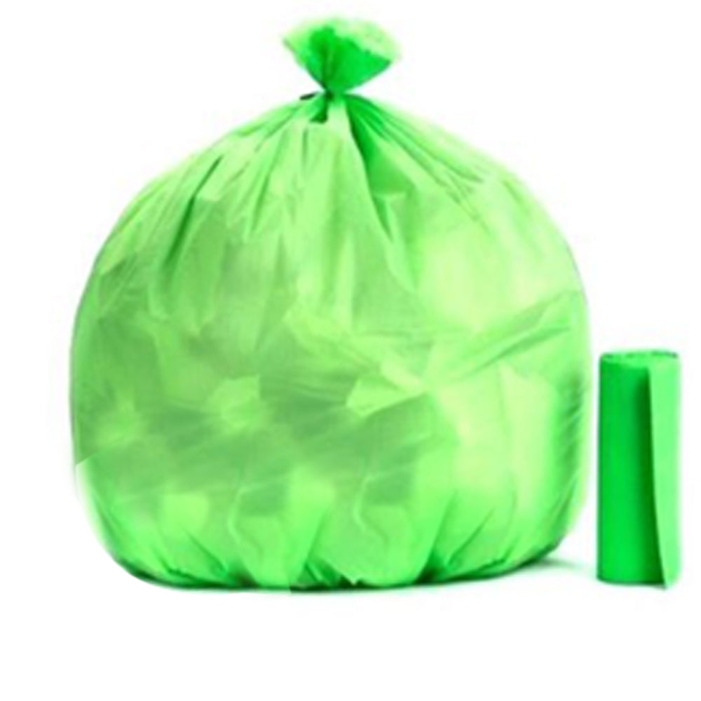 Green Compostable Corn Starch Garbage Bags (17" x 19")