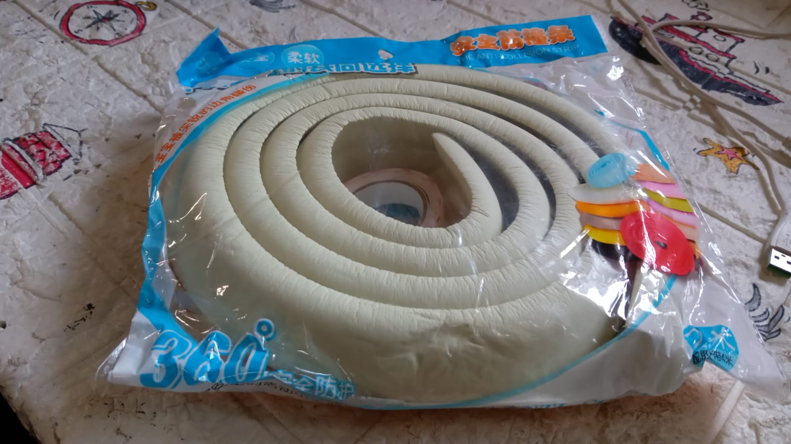 Corner Edge Protector – Soft Rubber Safety Bumper Guard for Baby Proofing Furniture, Table, & Bed (2 Mtr)