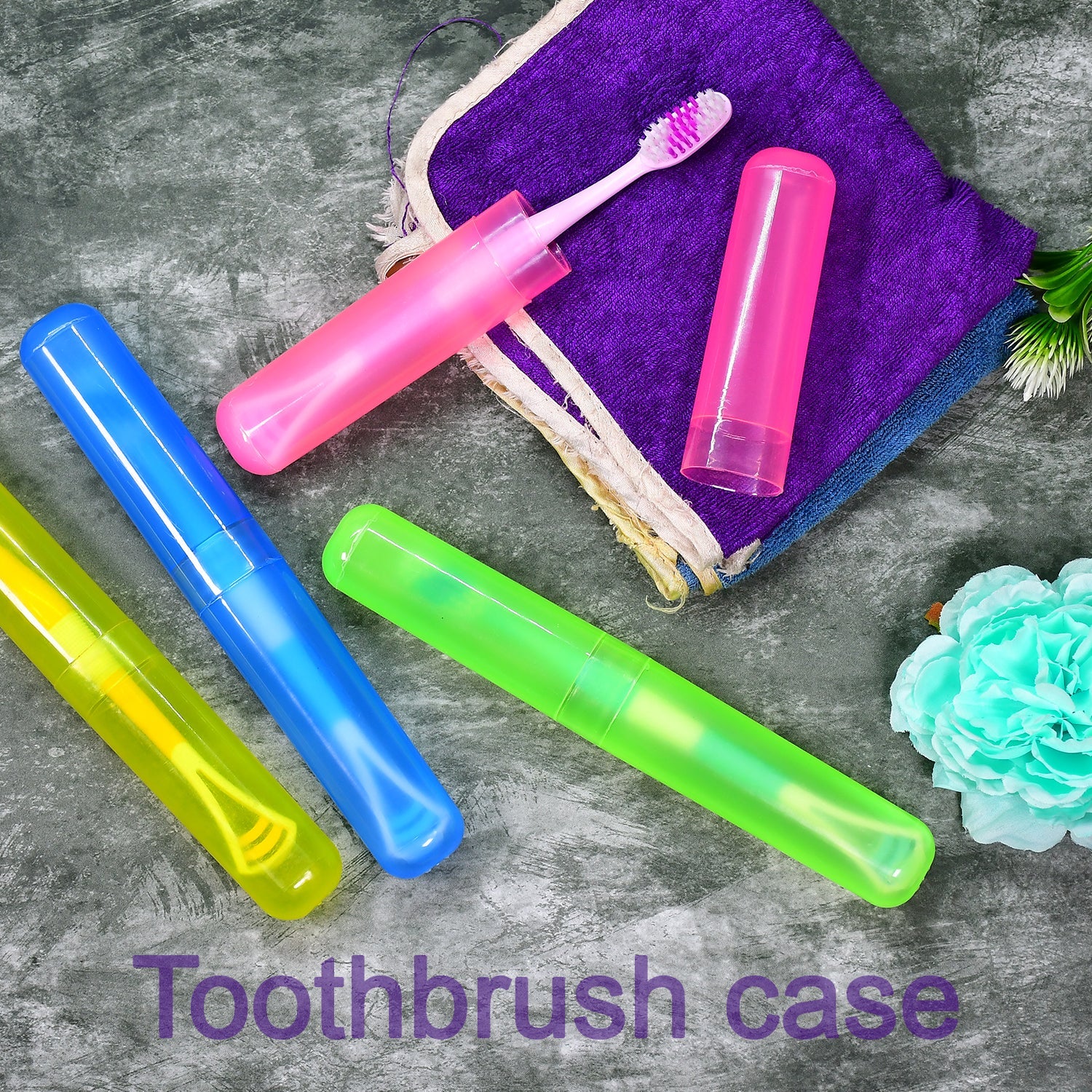4-Piece Anti-Bacterial Plastic Toothbrush Cover Set – Travel Holder Cases