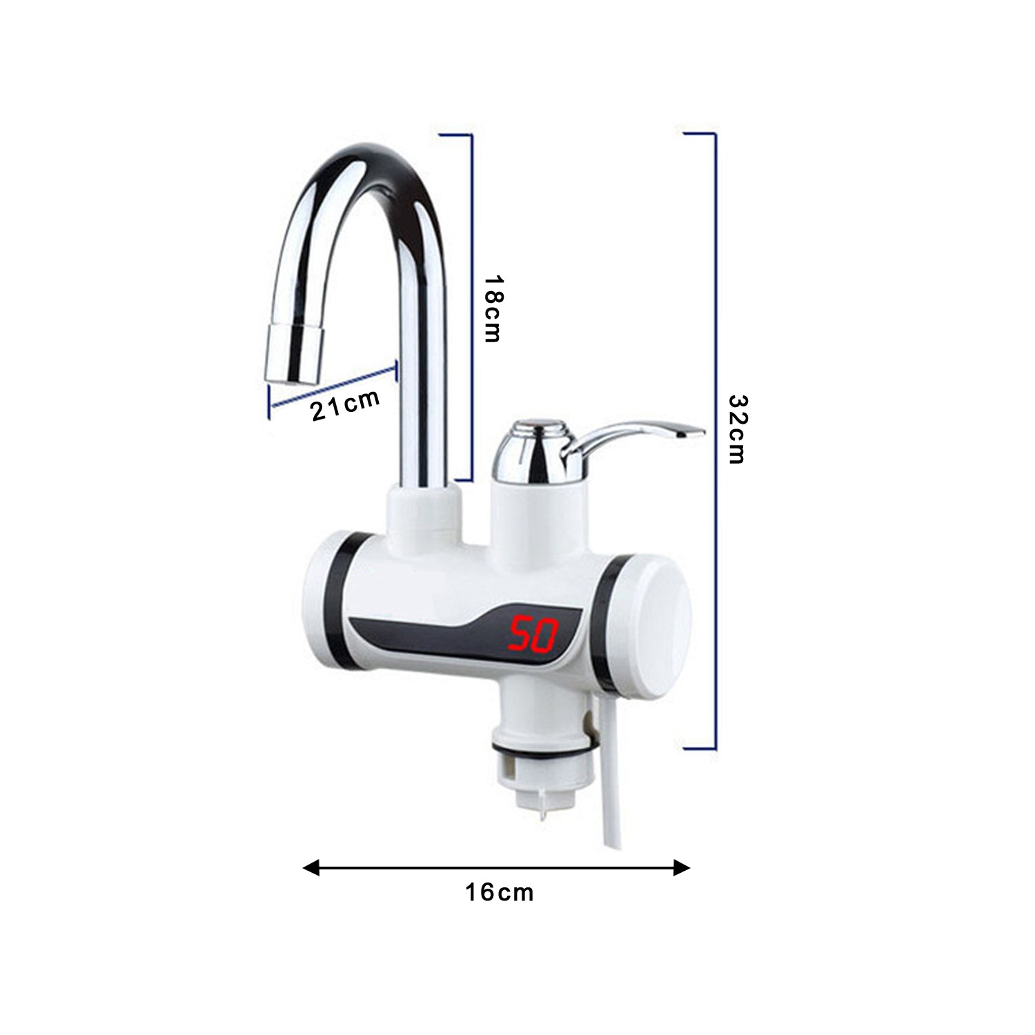 Stainless Steel LED Instant Heating Electric Water Tap