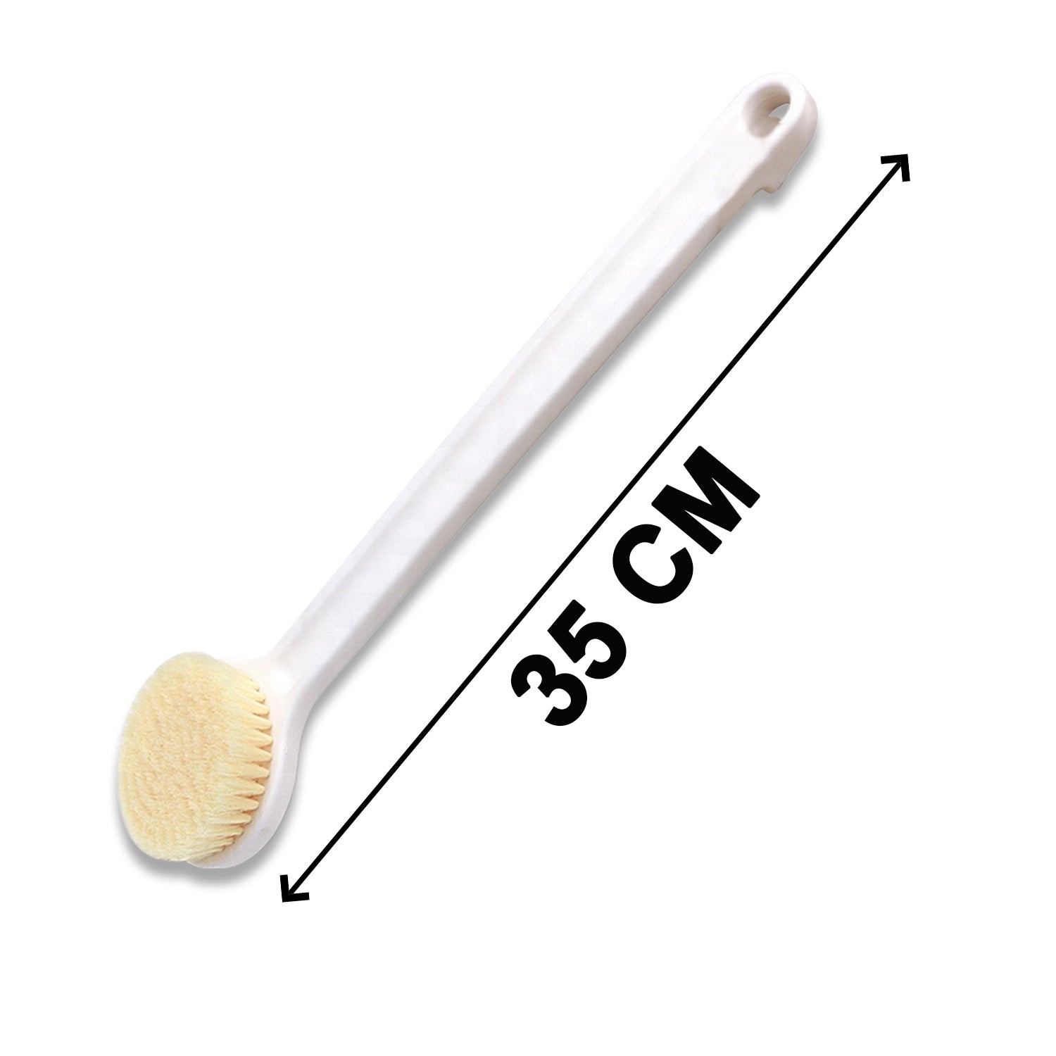 Body Brush Long Handle Dry Brush Soft Bristle Bath Brush Back Scrub Exfoliating Massage.