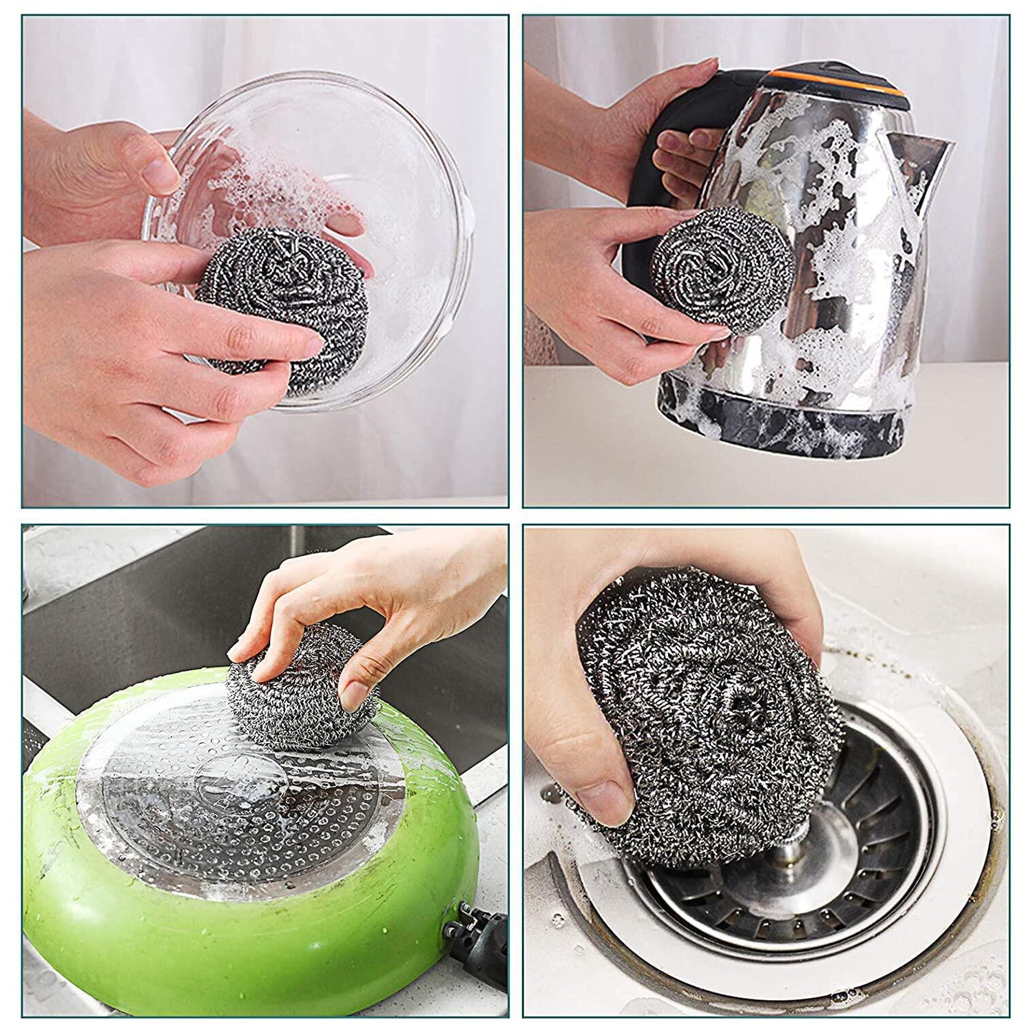 Stainless Steel Scrubber  /  Scourer (pack of 6pc)