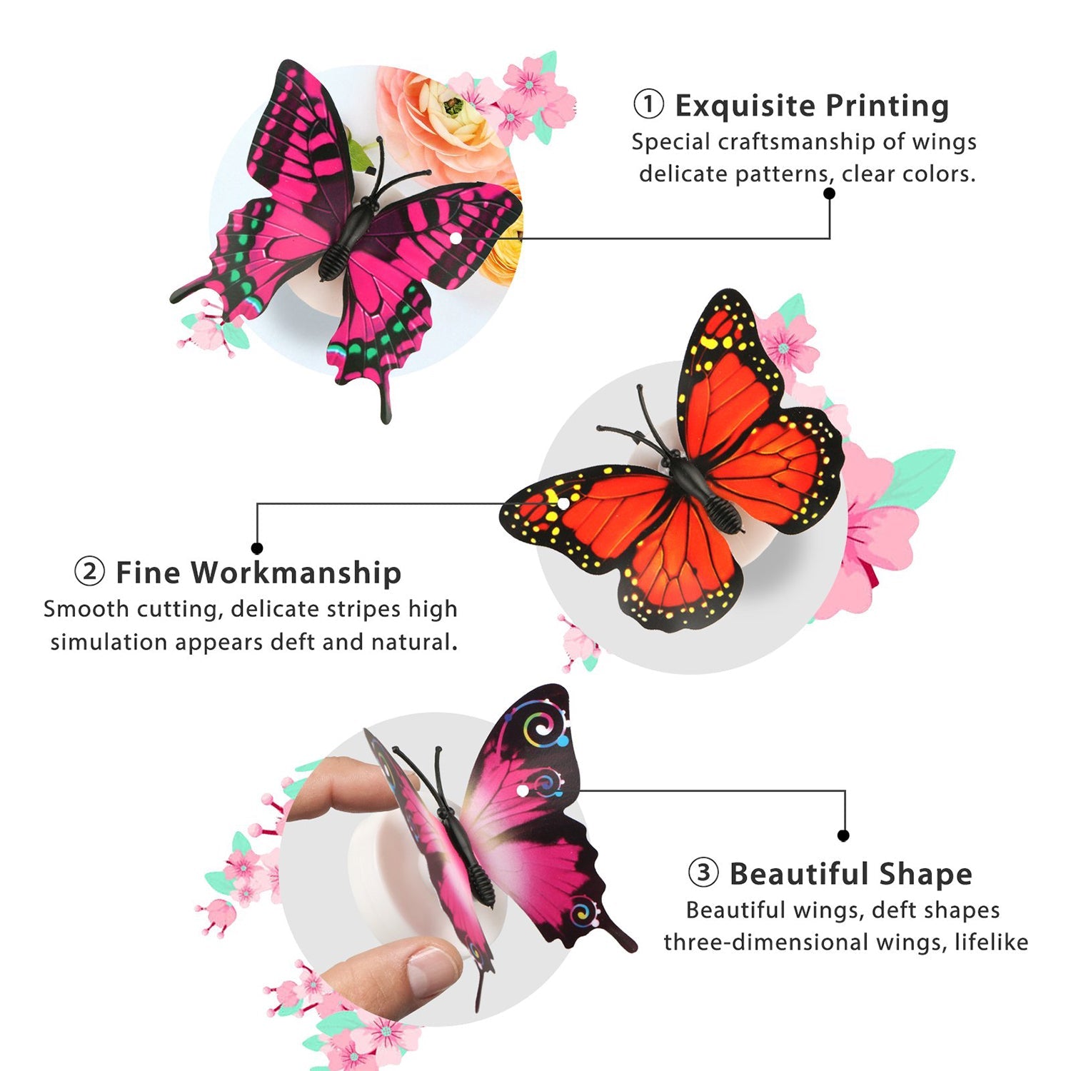 The Butterfly 3D Night Lamp Comes with 3D Illusion Design Suitable for Drawing Room, Lobby.