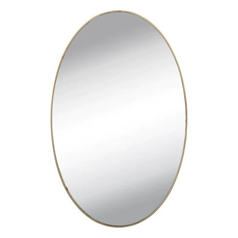 SMALL OVAL FRAME LESS MIRROR WALL STICKER FOR DRESSING