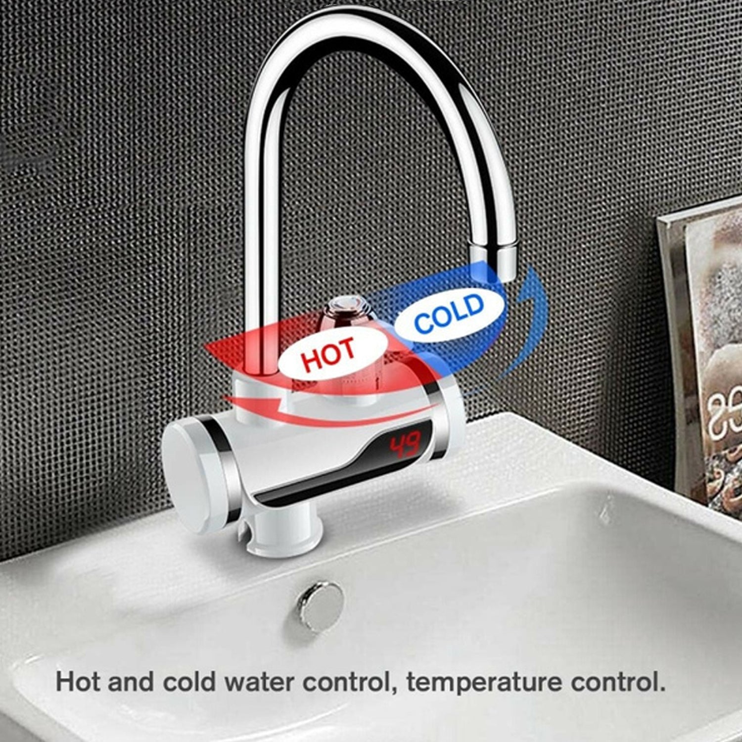 Stainless Steel LED Instant Heating Electric Water Tap