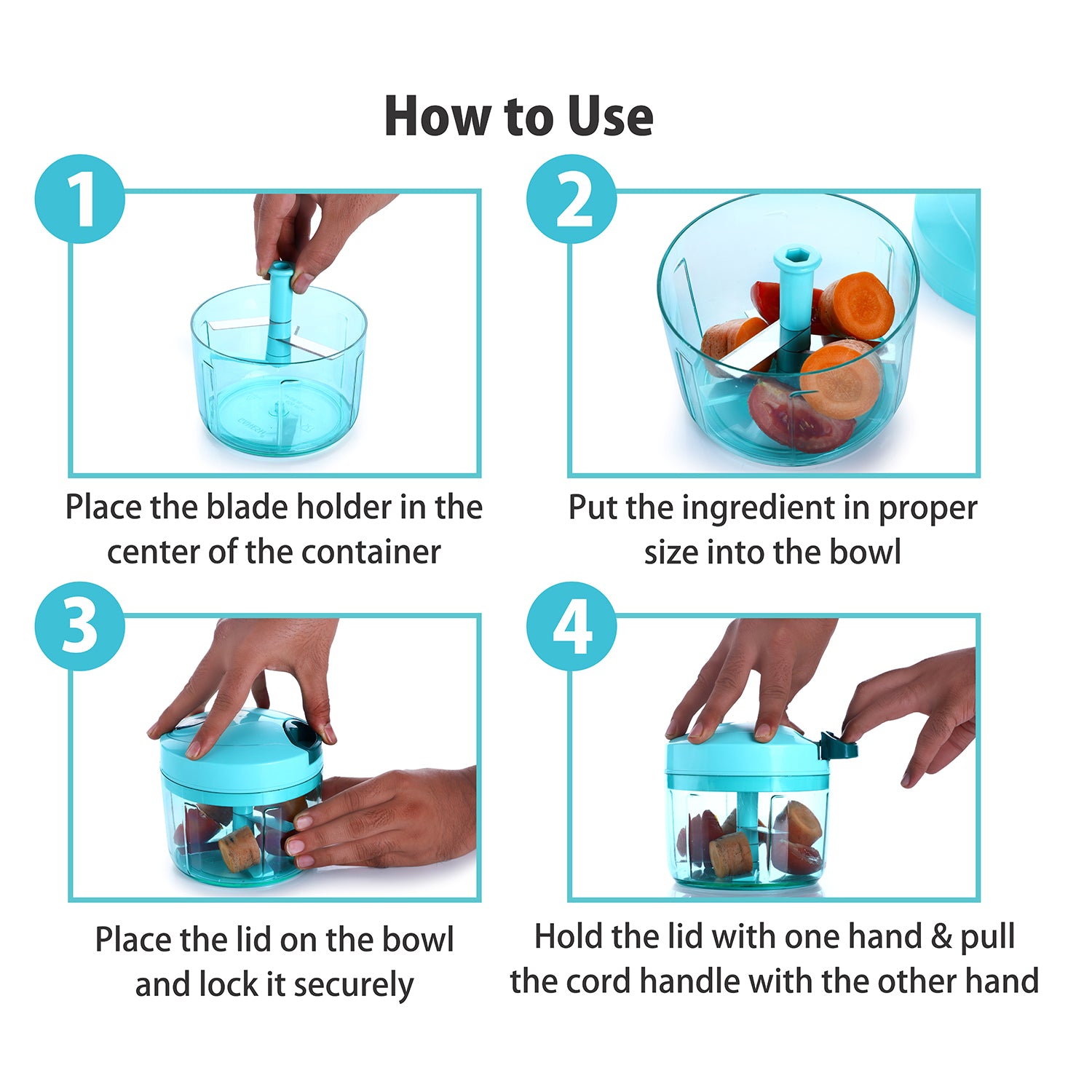 Ganesh Quick Vegetable Chopper  (1 Unit Chopper)(725 Ml)