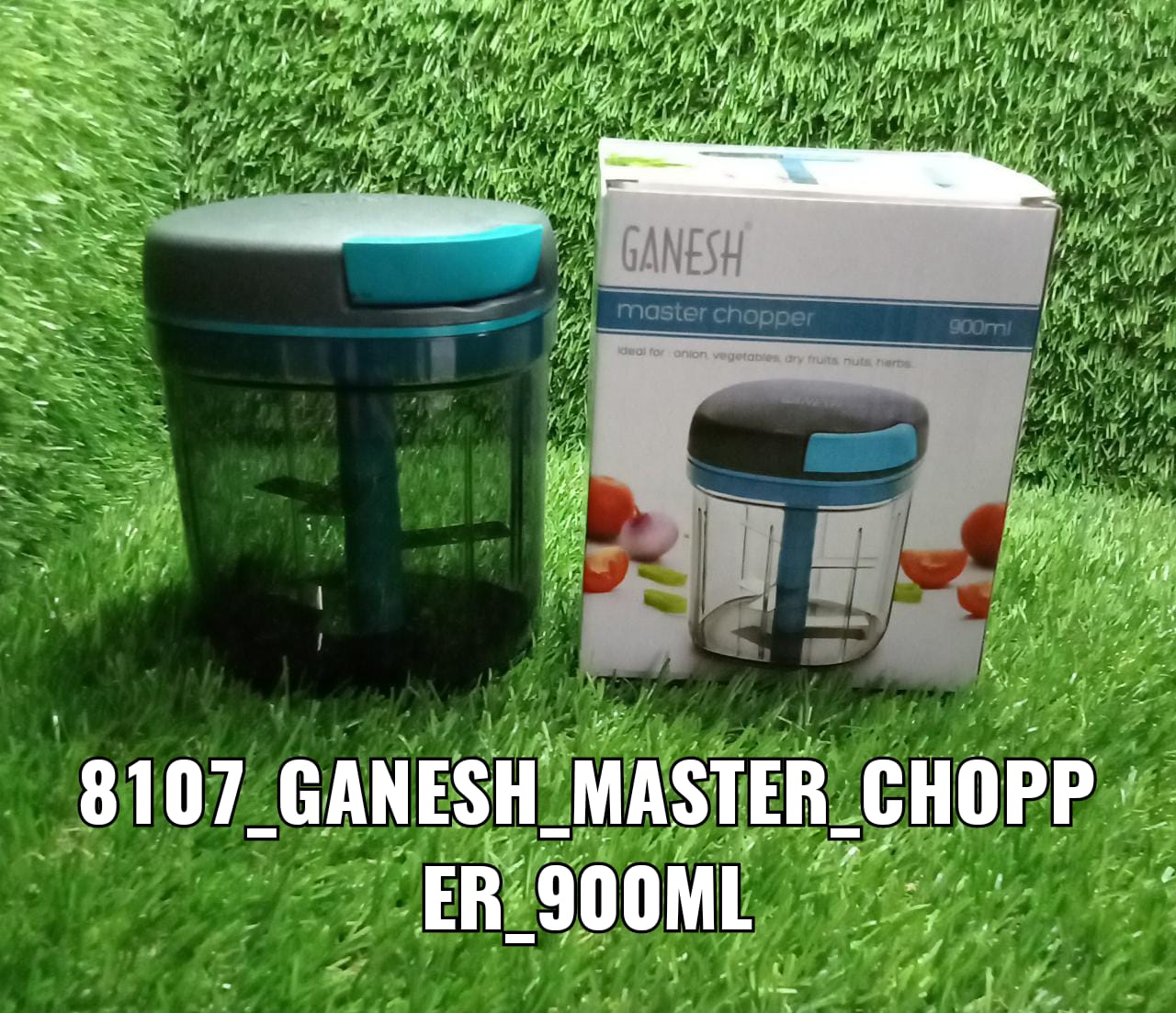 Ganesh Master Chopper with 5 Stainless Steel Blades, XL Large Jumbo Chopper (900 Ml)