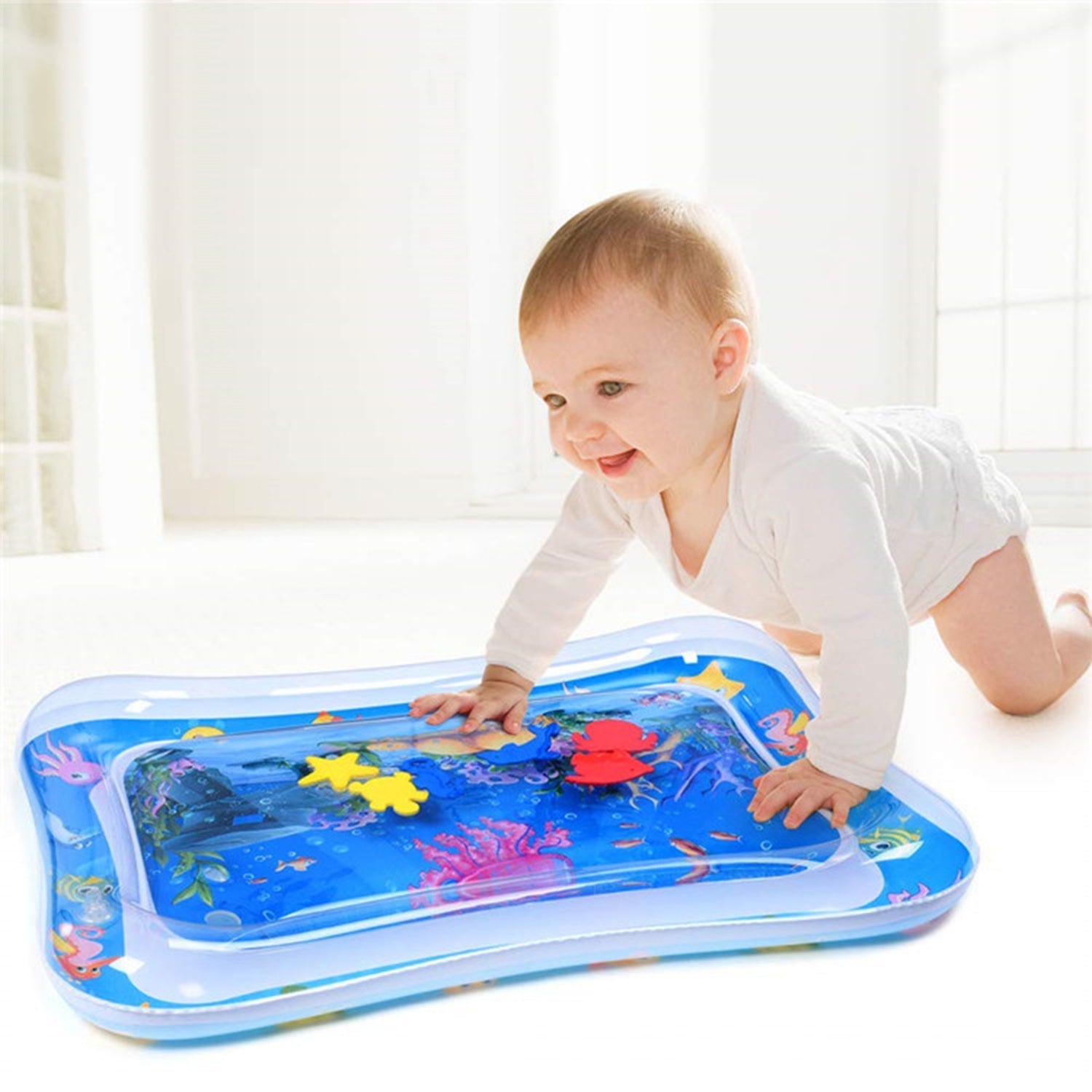 Mat, Baby Water Mat Inflatable Baby Play Mat Activity Center for Infant Baby Toys 3 to 15 Months, Baby Gifts for Boys Girls(Assorted Design)