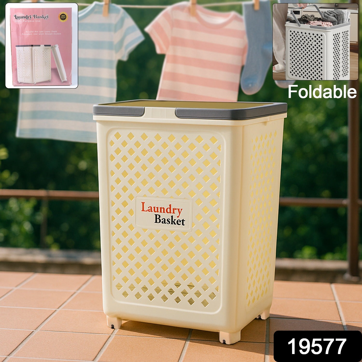 Multipurpose Foldable Laundry Basket with Wheels