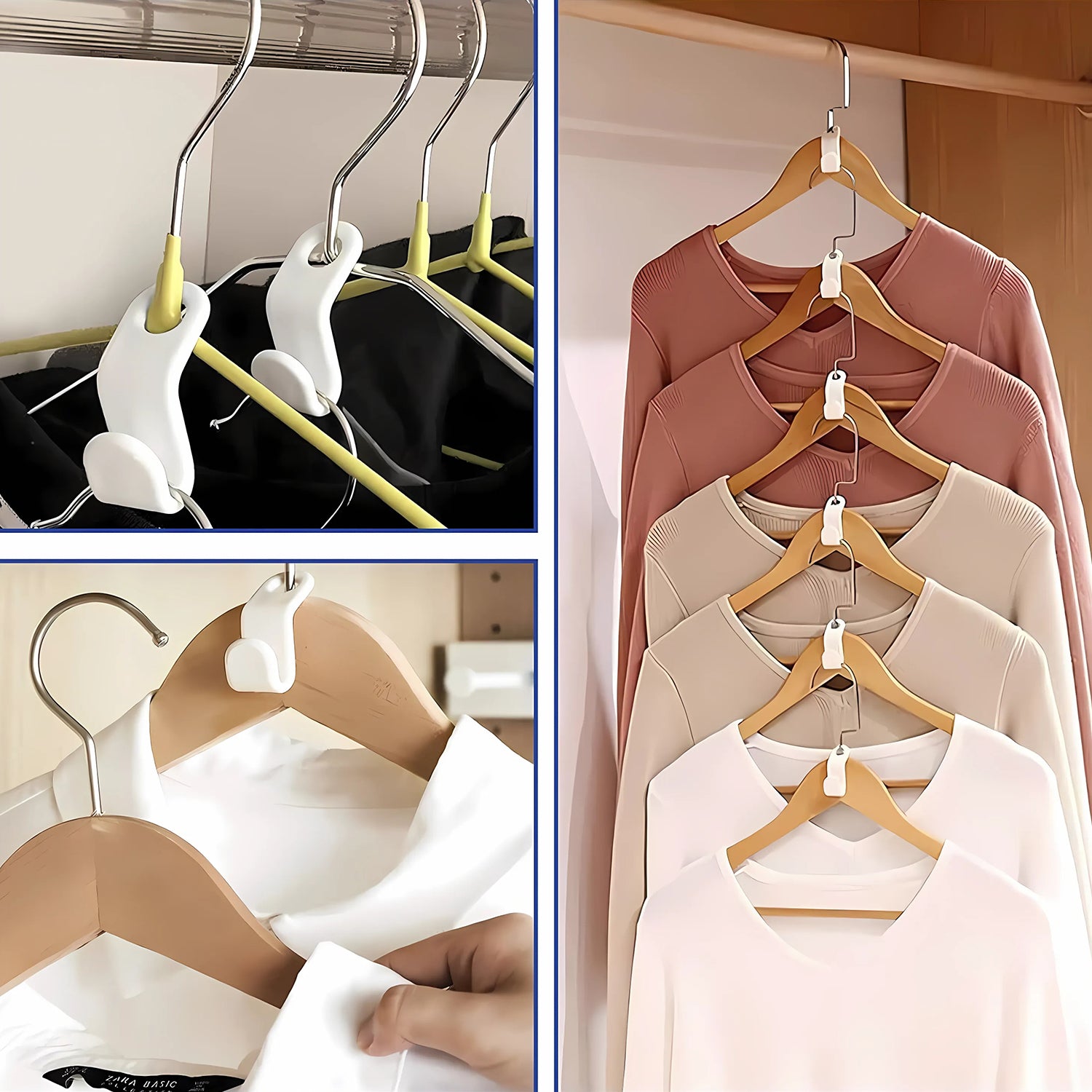 Multi-Color Hanger Connector Hooks (30 Pc)