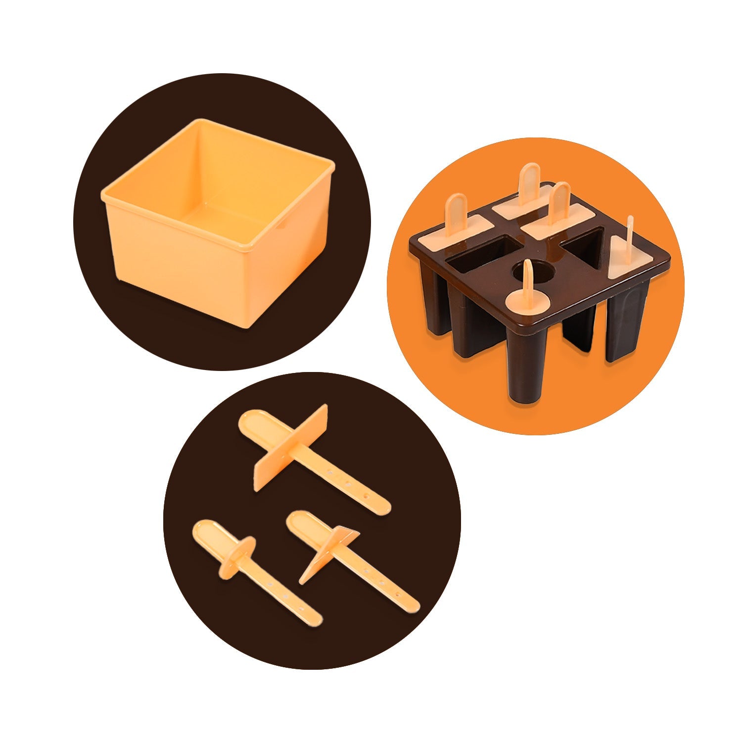 Plastic Kulfi Mold, Kulfi Molds 8 pcs Tray Ice Cream Mold Reusable Frozen Kulfi Maker sicle Sticks Lolly Ice sicle Candy Mold for Children (pink Color)