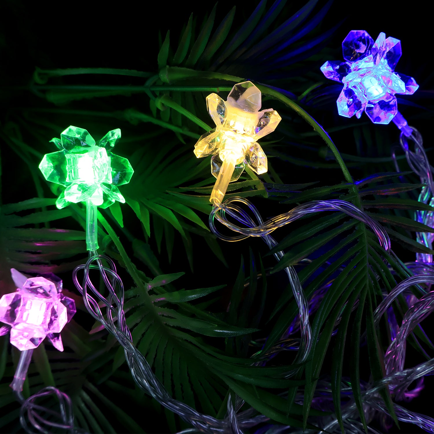 Crystal Flower LED Decorative String Light (8 Meter)