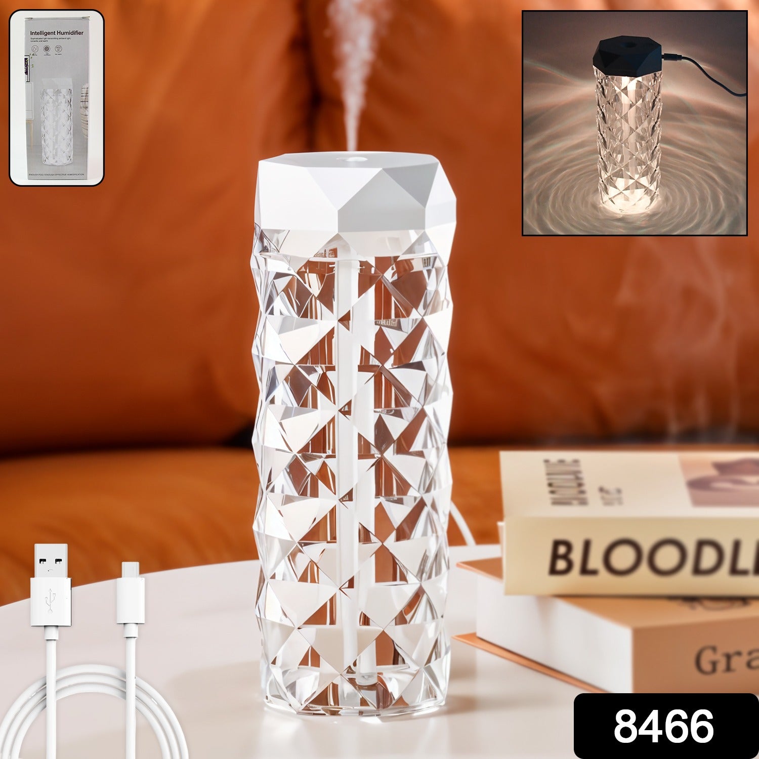 Humidifier with LED Light Approx 400ml