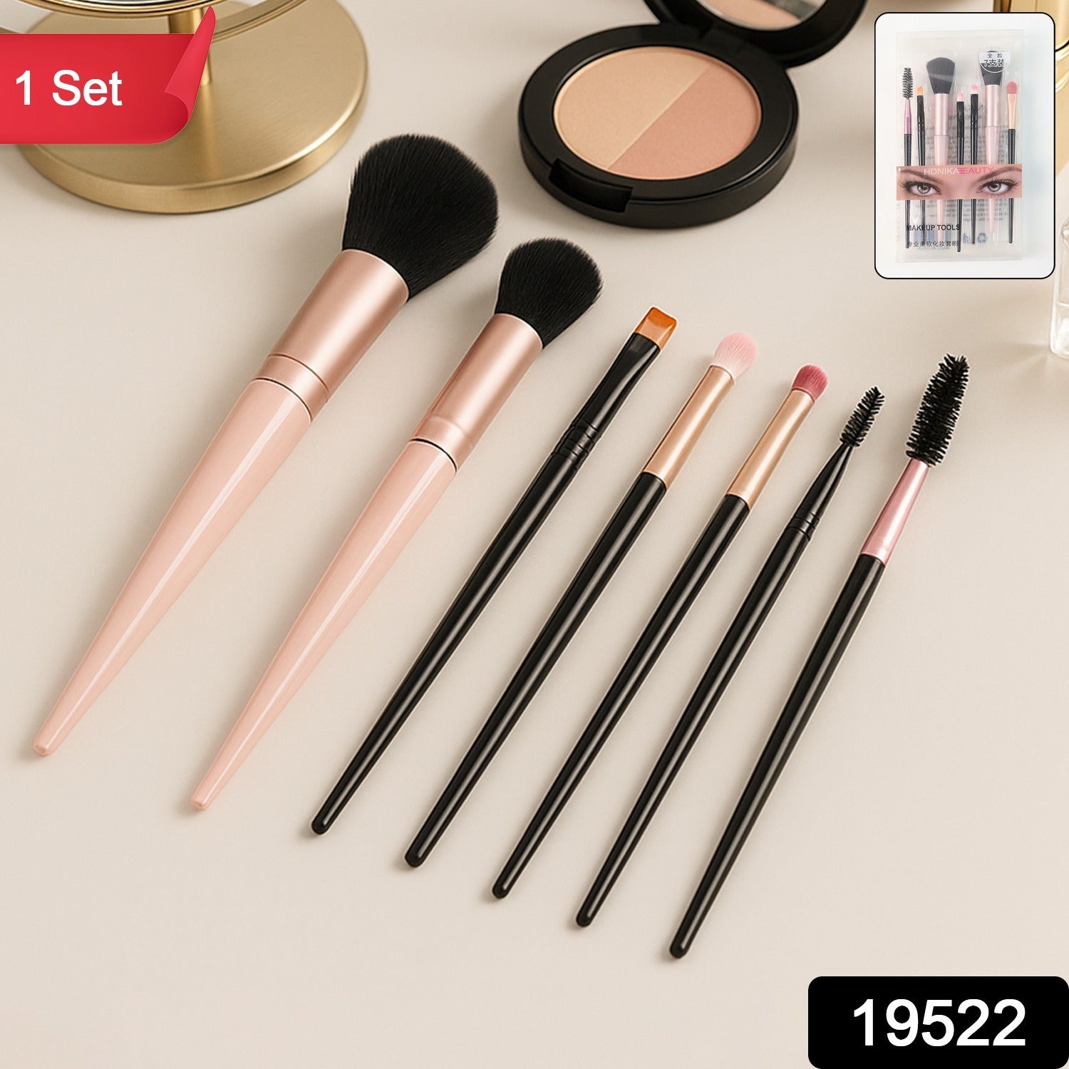 Premium Dual-Tone Makeup Brush Set