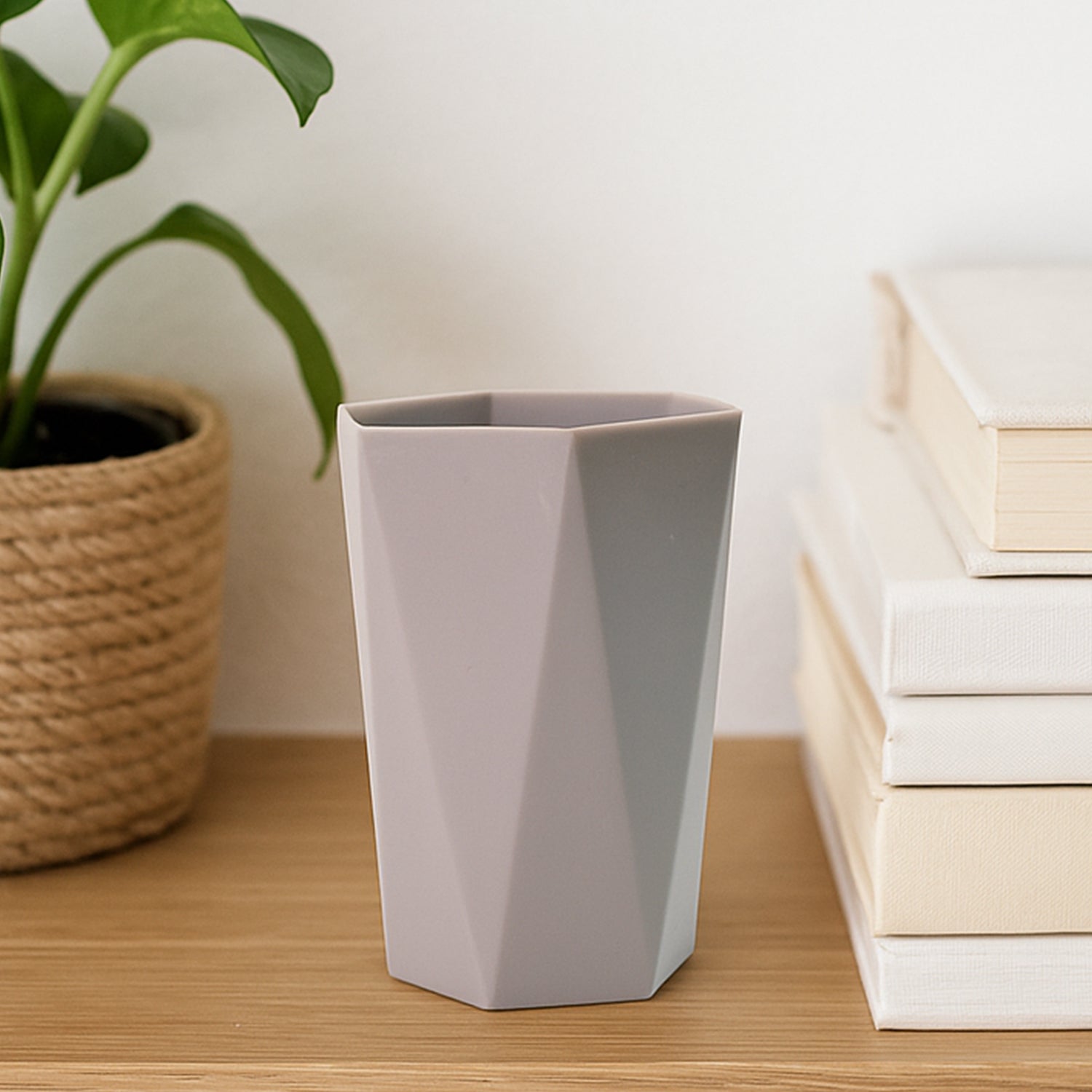 Hexagon Shape Small Plastic Drinking Glass (1 Pc)