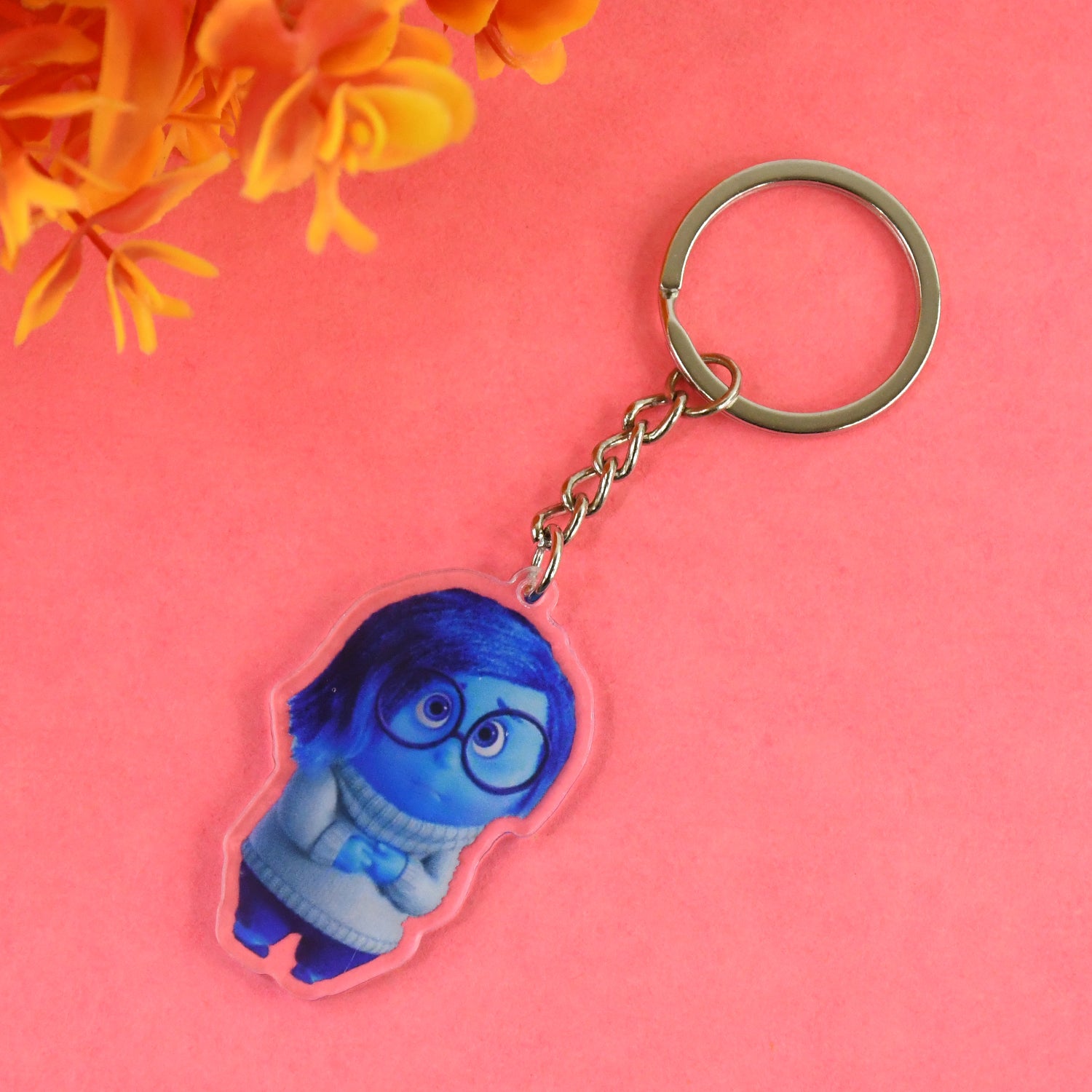 Cartoon Character-Themed Acrylic Keychain (1 Pc)