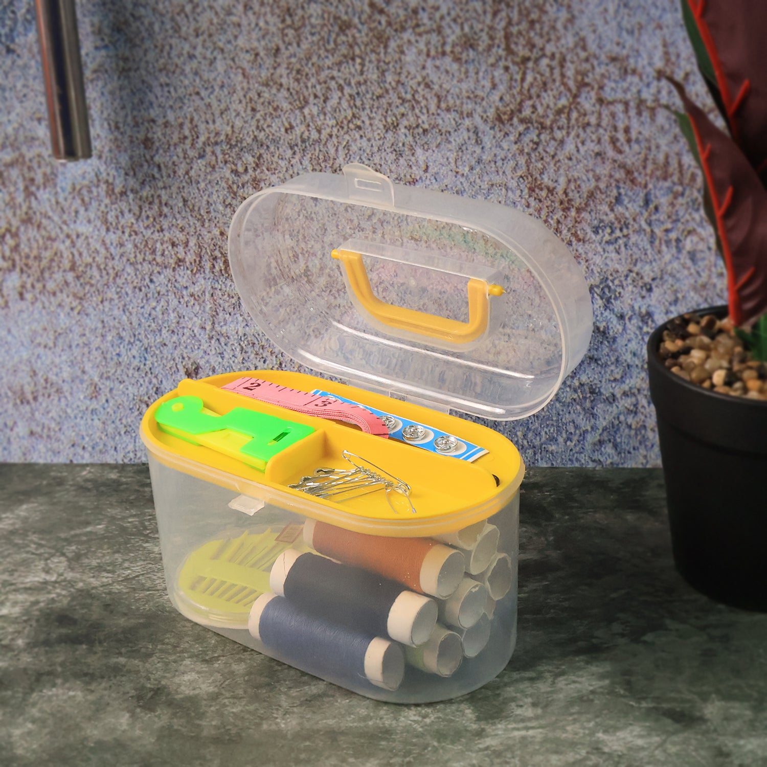 Complete Multipurpose Sewing Kit Set with Color Threads, Tools & Accessories (1 Set)