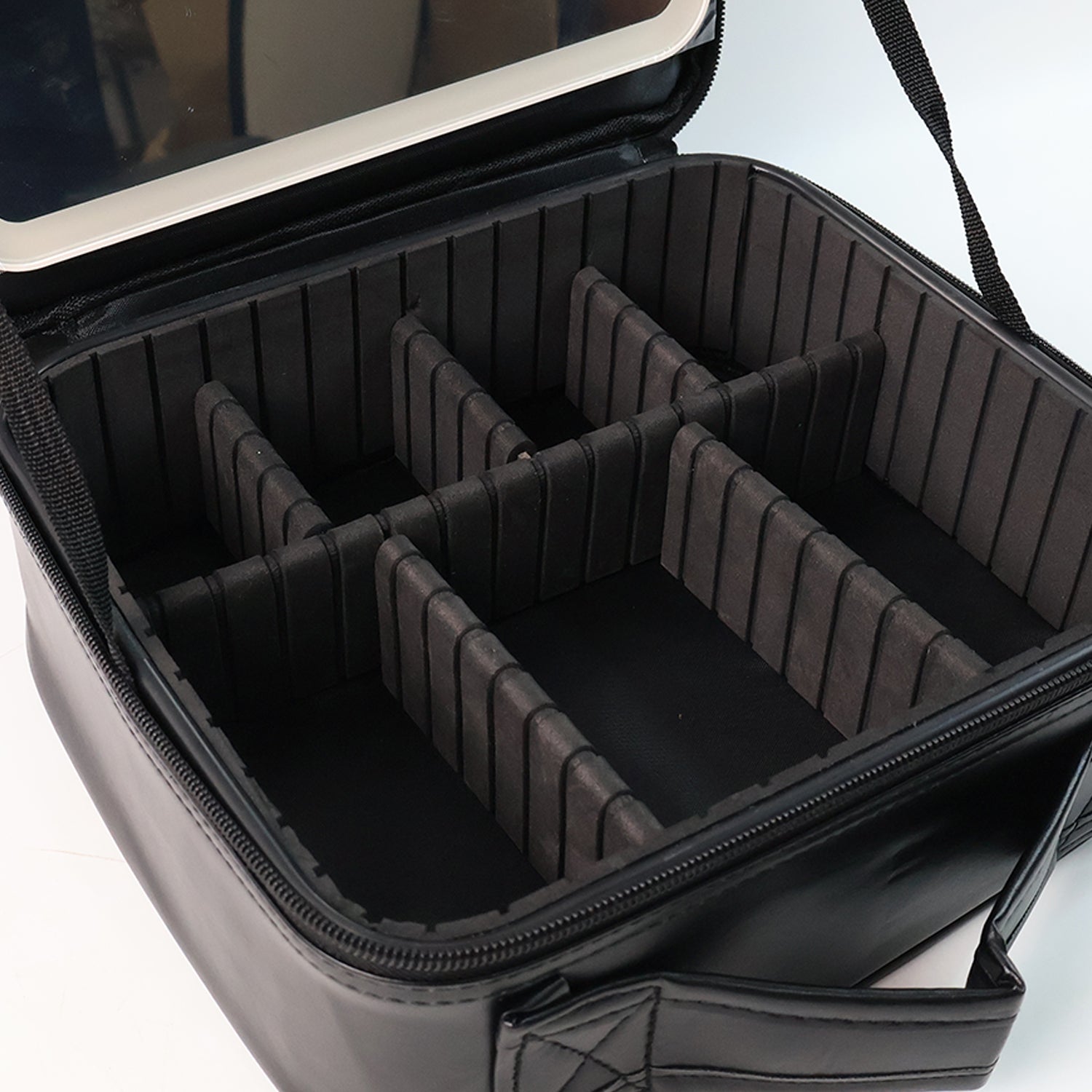 Black Premium LED Light Makeup Organizer Box (1 Pc)