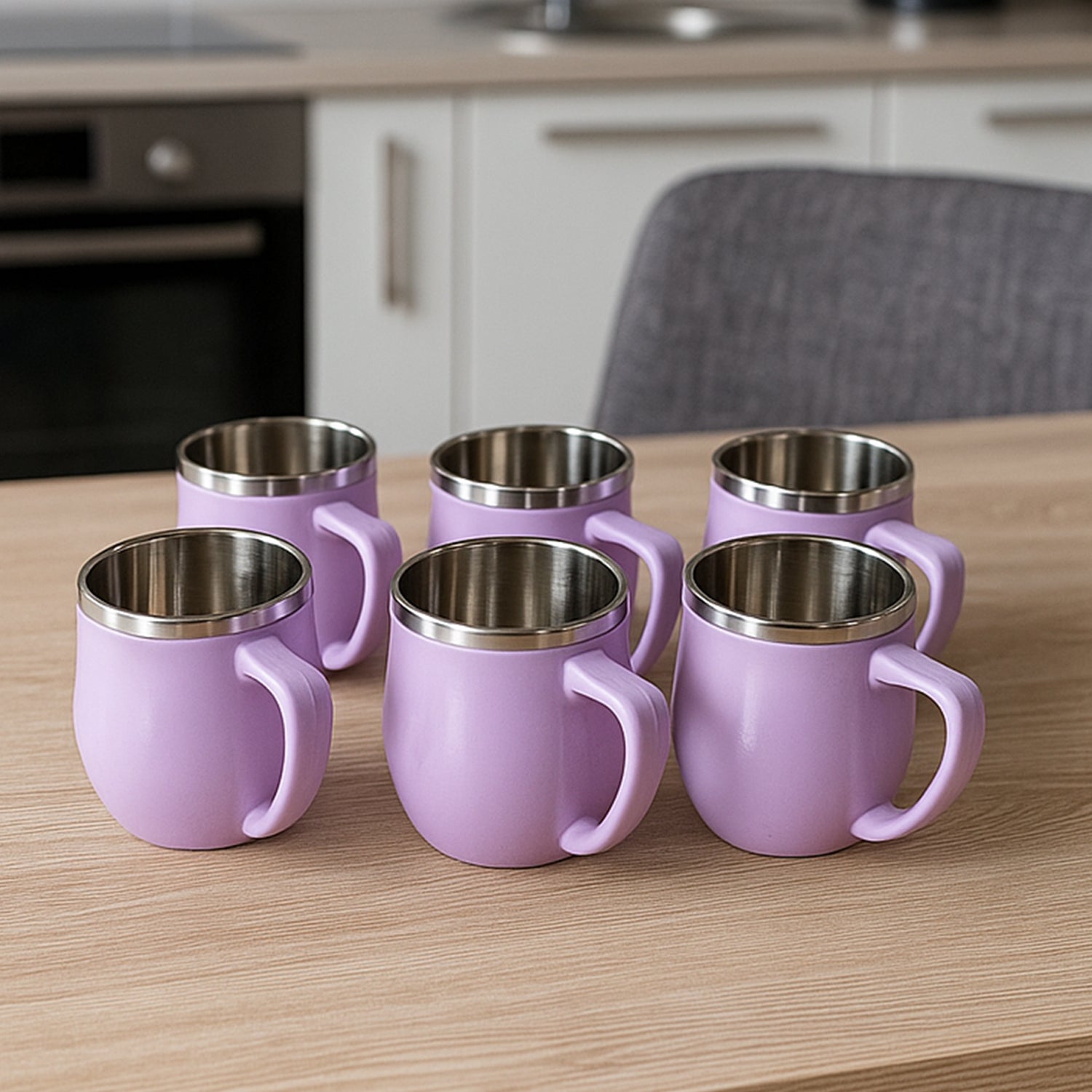 Apex Chit-Chat Double Wall Stainless Steel Mug Set (6Pc/200ml) Approx