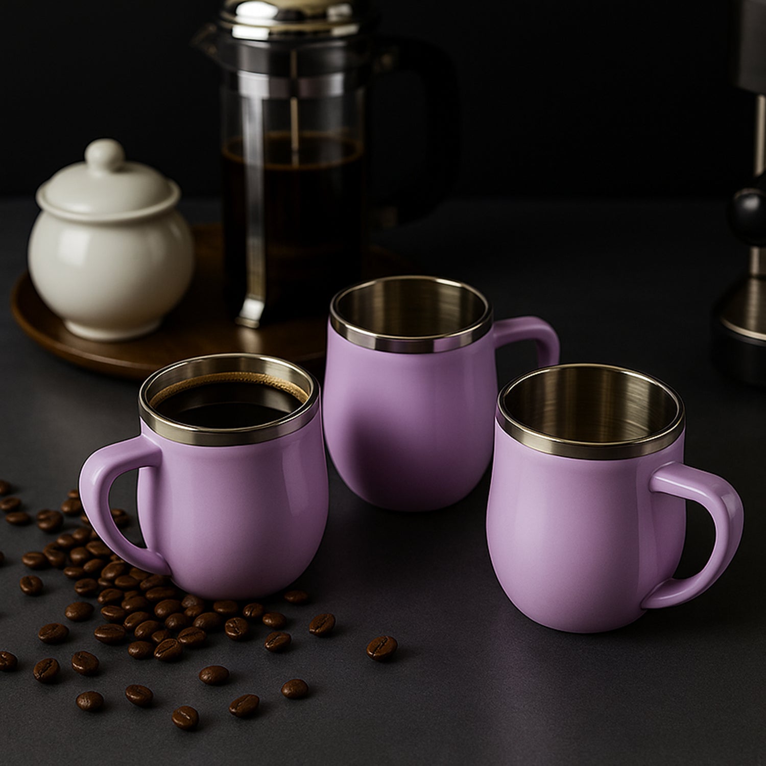 Apex Chit-Chat Double Wall Stainless Steel Mug Set (6Pc/200ml) Approx