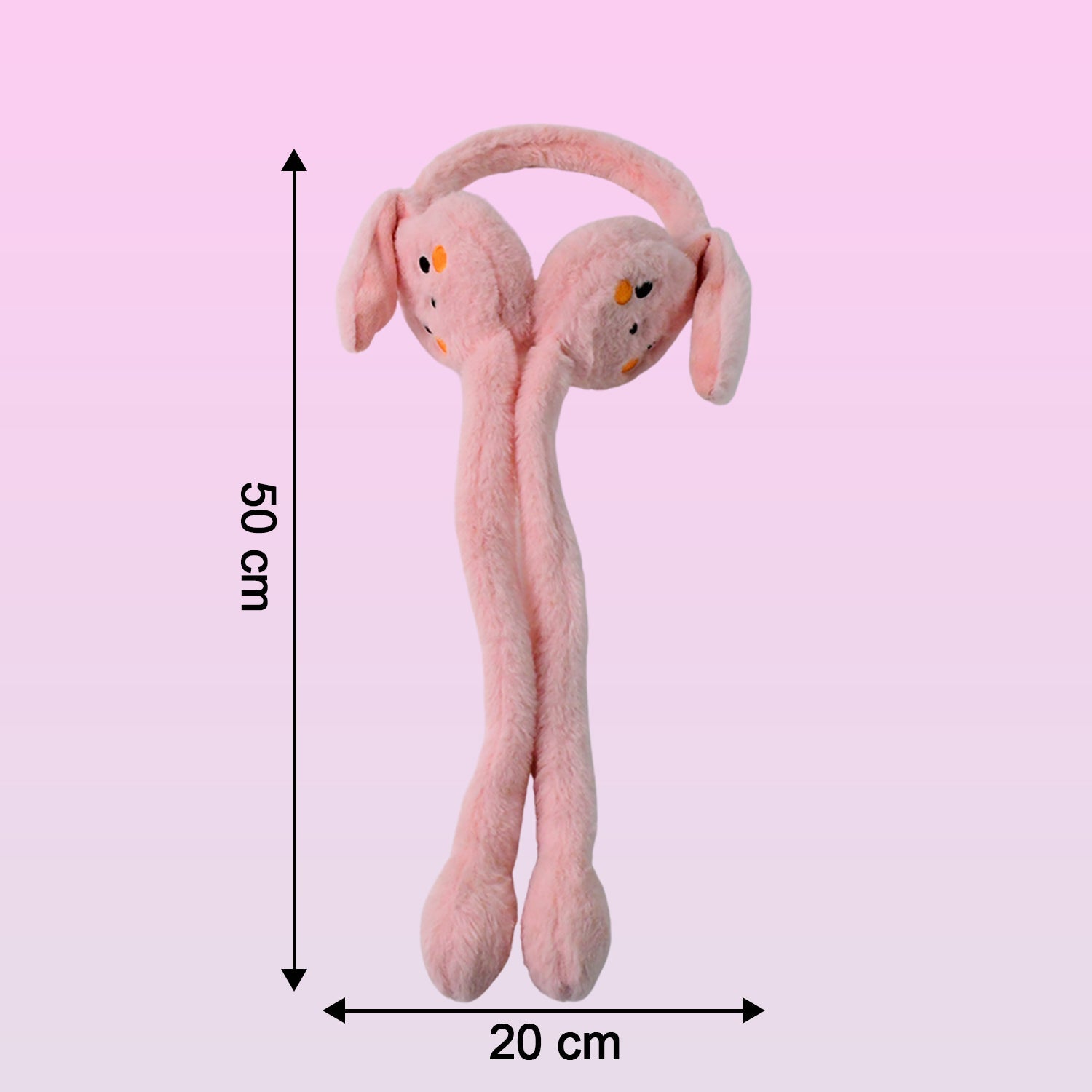 Cute Jumping Rabbit Ear Plush Winter Earmuffs (1 Pc)