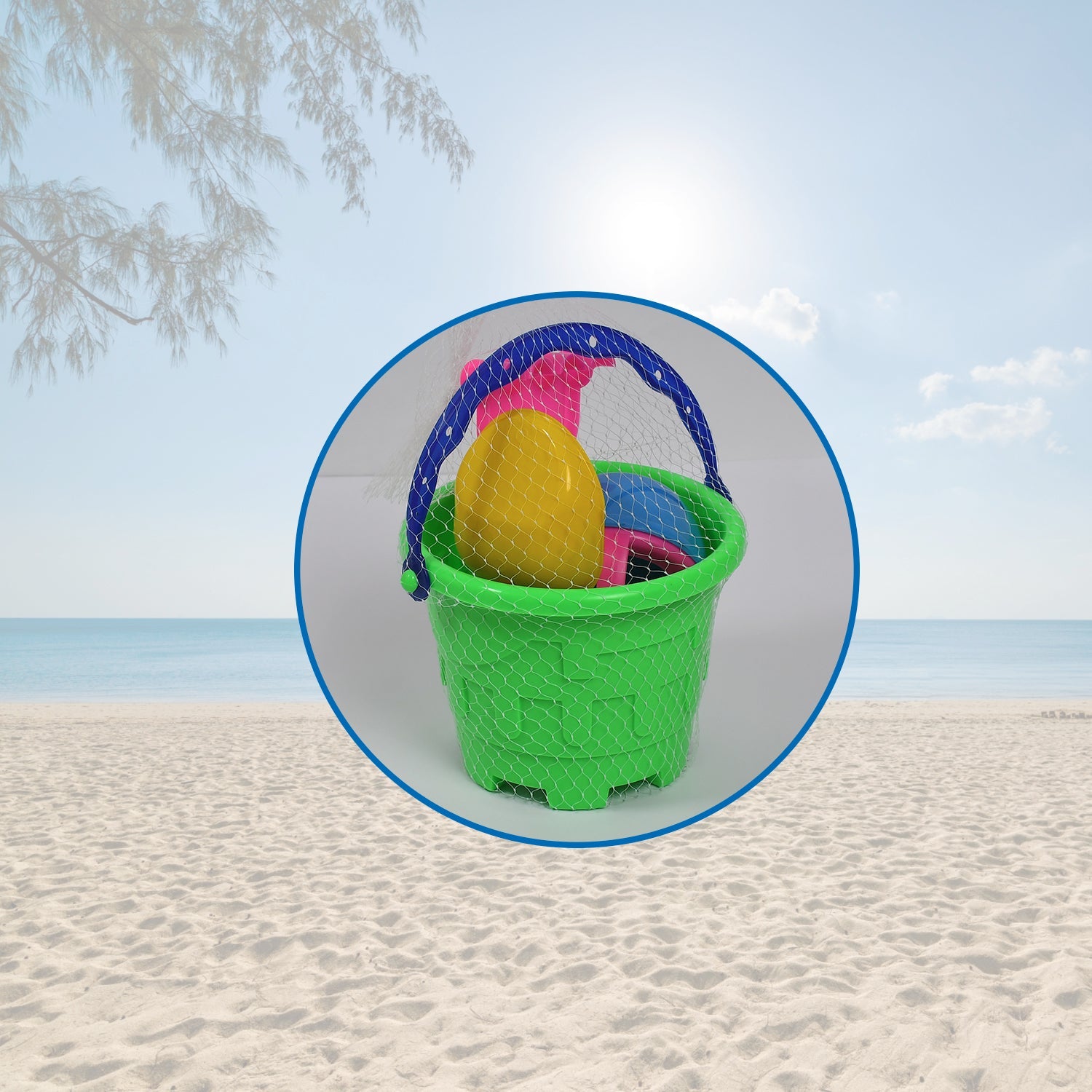 Beach Sand Castle Toy Set for Kids - 6 Pcs Summer Play