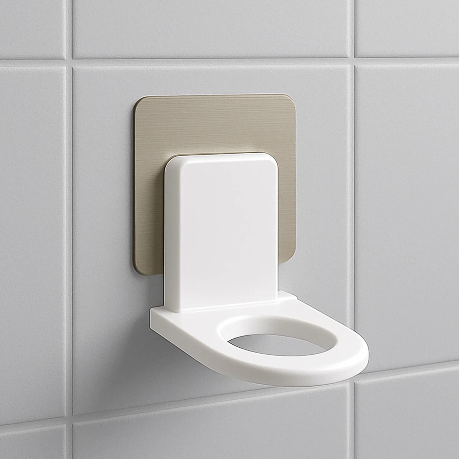 Wall-Mounted Adhesive Hook for Shampoo & Soap, Strong Hold (1pc)