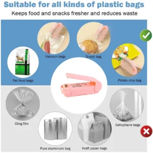 Mini Plastic Bag Sealer – Portable Heat Sealing Machine (Battery Operated / 1 Pc)