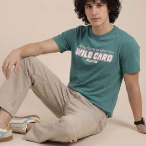 United Colors of Benetton Typography Printed T-shirt