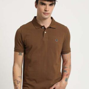 THE BEAR HOUSE Polo Collar Pure Cotton Slim Fit T-shirt