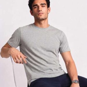 Van Heusen Men Cotton Crew Neck Solid Short Sleeves Soft Breathable Lounge Tshirt