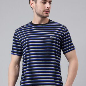 Van Heusen Innerwear Striped Applique Lounge Tshirt