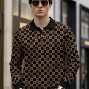 SZN Men Checked Polo Collar T-shirt