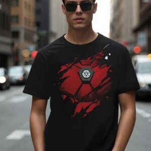 Bewakoof Official Marvel Merchandise Iron Man Of War Graphic Pure Cotton Printed T-shirt