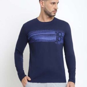 Van Heusen Innerwear Athleisure Men Printed Crew Neck Long Sleeve T-Shirt