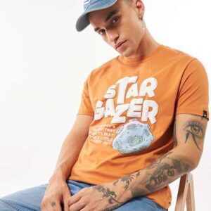 Bewakoof Men Typography Printed Round Neck Cotton T-Shirt