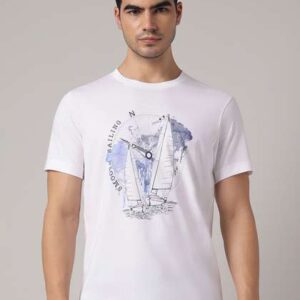 Van Heusen Innerwear Men Round Neck Minimal Graphic Print Lounge Tshirts