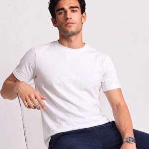 Van Heusen Men Cotton Crew Neck Solid Regular Fit Short Sleeves Lounge Tshirt