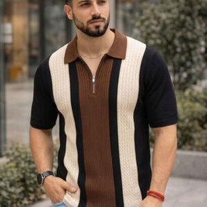THE BEETEL HOUSE Men Polo Collar T-shirt