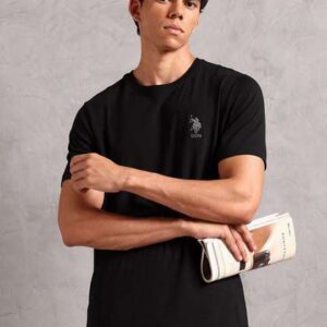 U.S. Polo Assn. Men Pure Cotton Round Neck Moisture-Wicking Lounge Tshirt