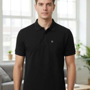 Lux Cozi Fillament Polo Collar Short Sleeves Lounge T-Shirt