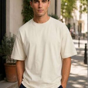 NOBERO Men Drop-Shoulder Sleeves Pure Cotton T-shirt