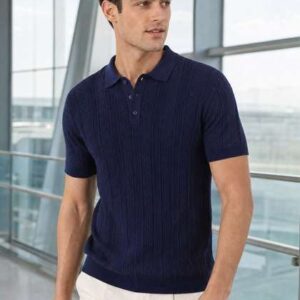 NOBERO Men Polo Textured T-shirts