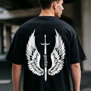 Bewakoof Guardian Wings Graphic Printed Pure Cotton Oversized T-shirt